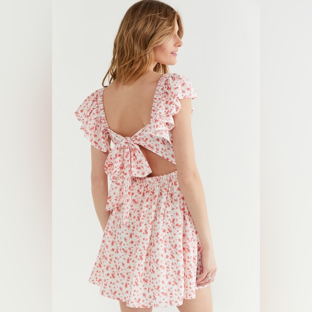 Floral Pink Ruffle Dress